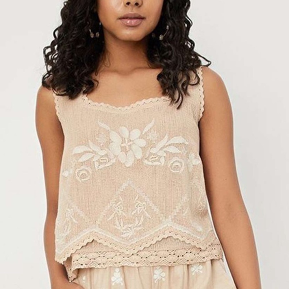 Ivory Lace Tank Top
